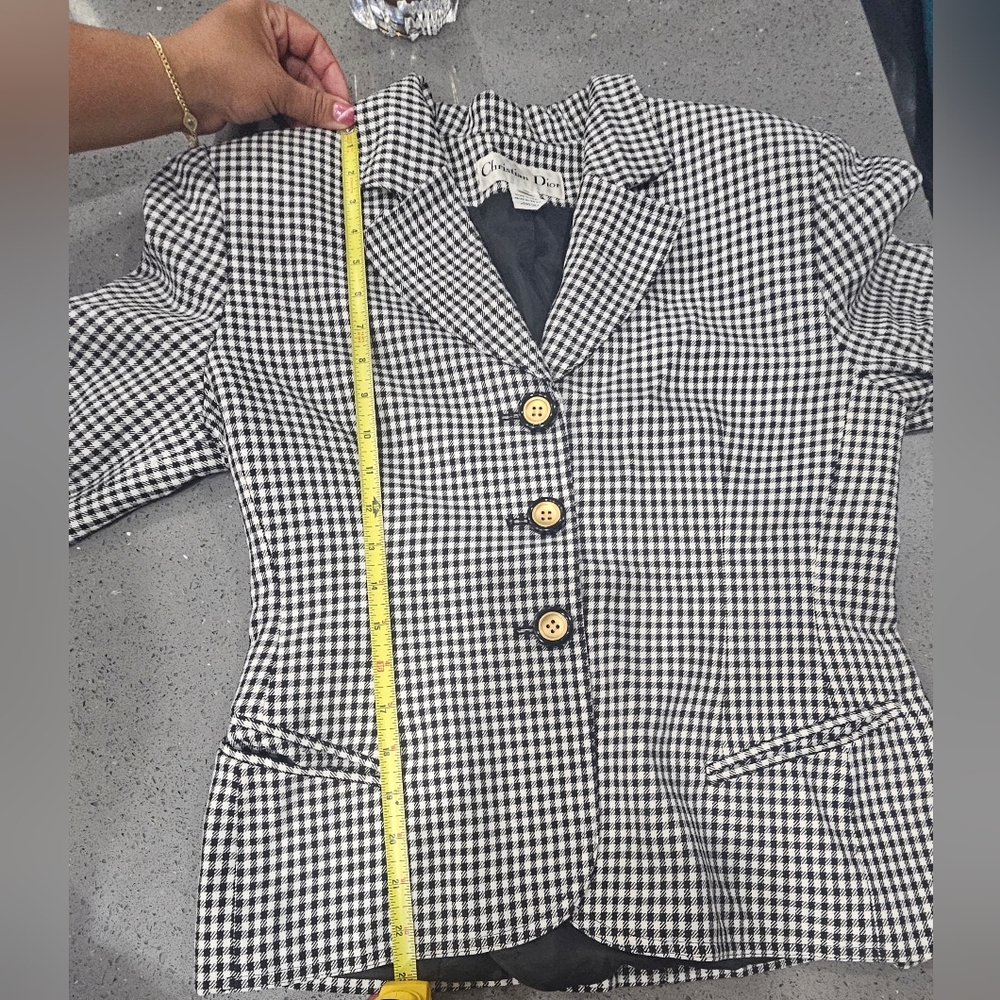 Christian Dior Plaid Print Blazer. - Picture 9 of 10